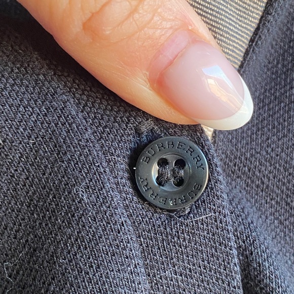 Burberry London Mini/Short Polo Dress Black Size Small Short Sleeve with Collar - Picture 8 of 11